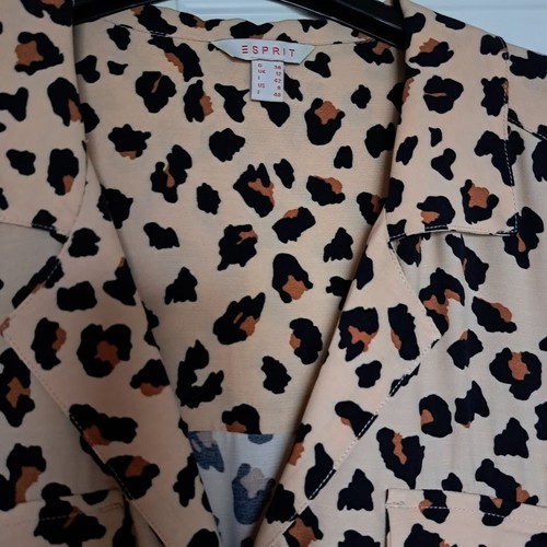 Esprit damenbluse mit leoprint - damenbluse,