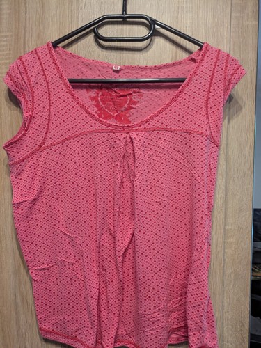 Top rosa lockerer schnitt - top, mit