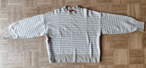 Pulli beige weiß gestreift